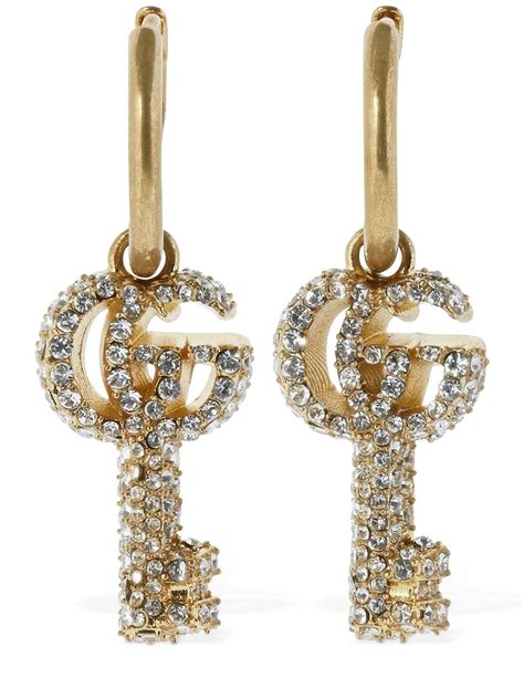 double g earrings gucci|Gucci Double G hoop earrings.